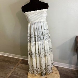 NWT Intimately Free People Sheer Boho Strapless Maxi Dress